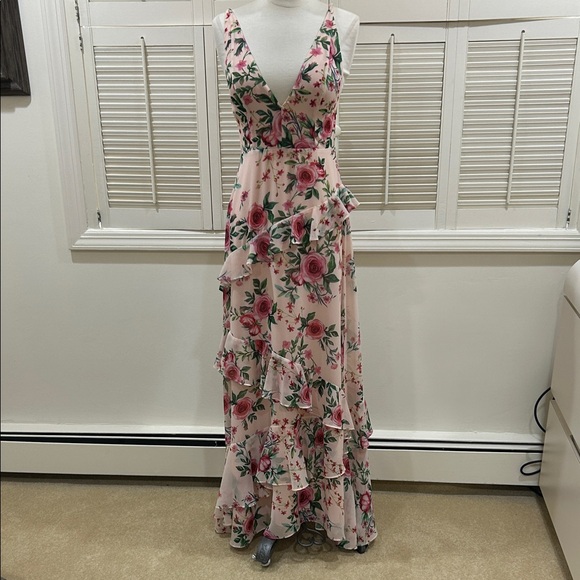 New Fame and Partners Floral Pink Maxi Dress - Picture 7 of 16